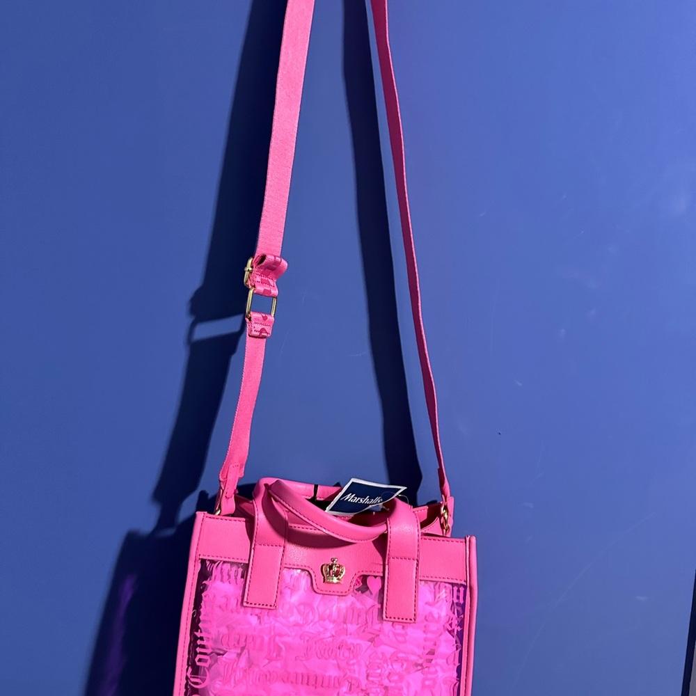 Pink Handbag with Gold Accents Heart Juicy Couture Beachin Small Tote NWT